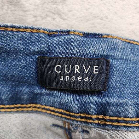 Curve Appeal Jeans Women 12/31 Blue Creator High Rise Skinny Leg Stretch Denim - Picture 5 of 13